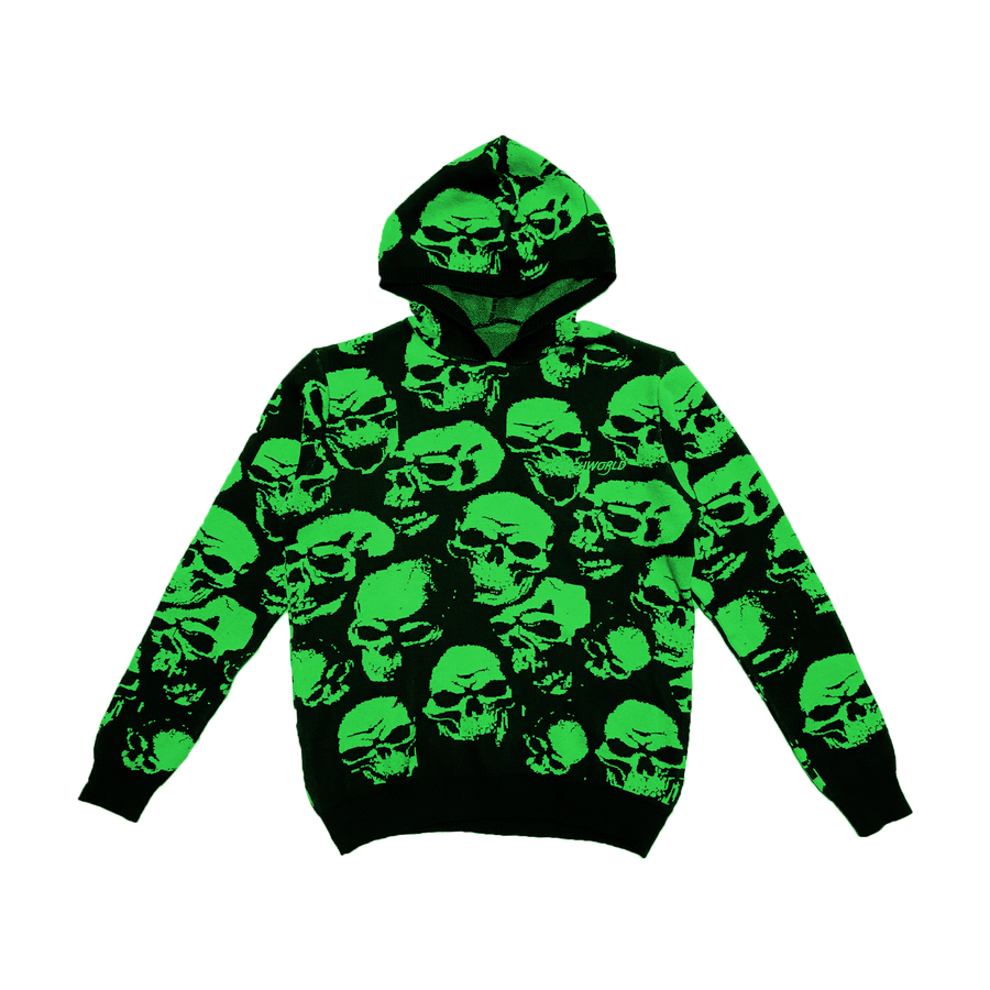 Green Skulls Knitted Pullover